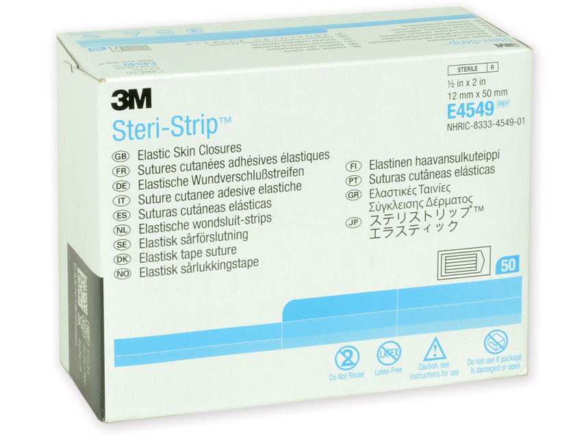 3M™ Steri-Strip™ Benzi adezive elastice pentru sutura leziunilor- 12 x 50 mm