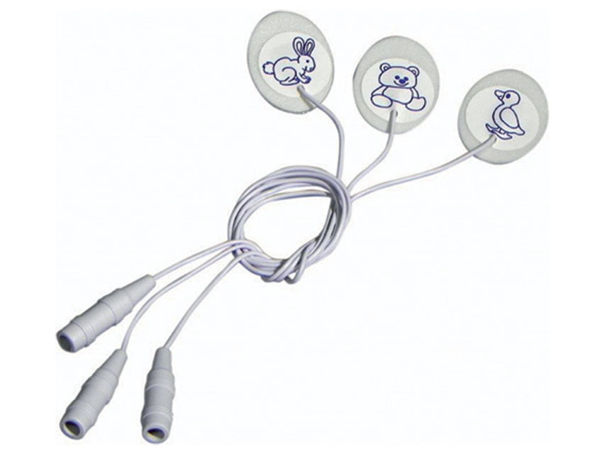 ELECTROZI DE UNA SPUMA DE UNA unica folosinta - ovali 23-30 mm cu fir 35 cm - pediatrici